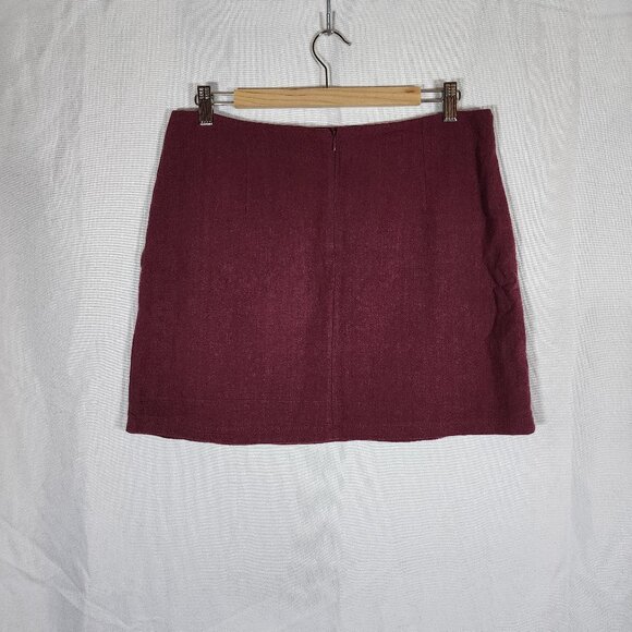 Umgee Embroidered Skirt Maroon Size L - Picture 2 of 6